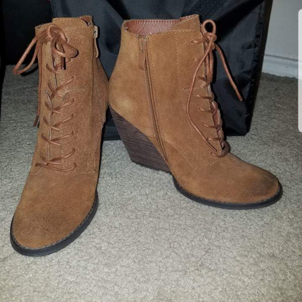 Tan Booties.